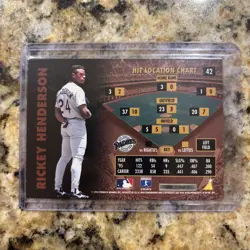 1996 MLB Pinnacle Zenith SSP Artist's Proof HOF GOAT Rickey Henderson, NM-MT - Image 2