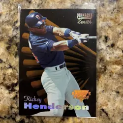 1996 MLB Pinnacle Zenith SSP Artist's Proof HOF GOAT Rickey Henderson, NM-MT - Image 3