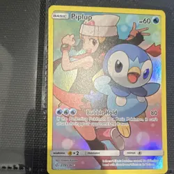 Pokemon Piplup 239/236 SM Cosmic Eclipse Secret Rare Full Art Holo 60HP Eng - Image 2