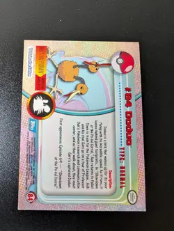 Doduo #84 Holo Topps Chrome Trading Cards Series 2 Pokemon Moderately Played - Image 2