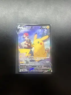 Pokemon TCG Pikachu v TG16/TG30 Lost Origin 2022 Full Art Holo Ultra Rare Card - Image 1