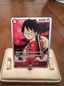 One Piece Card Monkey.D.Luffy Super Pre release Foil ST01-012 SR Starter Deck 1 - Image 1
