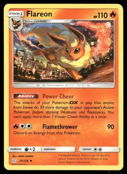 Pokemon Cards Flareon 25/236 Cosmic Eclipse Uncommon LP - Image 1