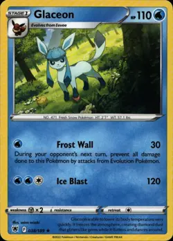 GLACEON 038/189 Pokemon Card Astral Radiance Near Mint - Image 1