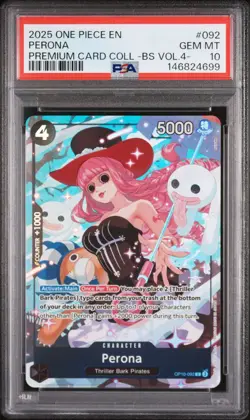 PSA 10 2025 ONE PIECE PREMIUM CARD COLLECTION BEST SELECTION VOL.4 092 PERONA - Image 1