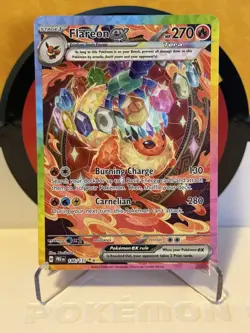 Pokemon 2025 Prismatic Evolutions Flareon ex Special Illustration Rare 146/131 - Image 1