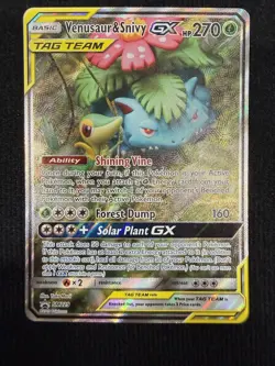Pokemon TCG Venusaur & Snivy GX Black Star Promo SM229 Holo Card - Image 2