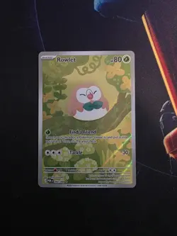 Pokemon TCG Rowlet 090/088 Prismatic Evolutions Illustration Rare MINT - Image 1