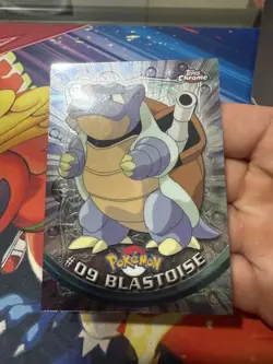 *ACTUALLY TOPPS CHROME* Holo Pokemon TV Series 1 Blastoise #9 Foil starter Water - Image 4