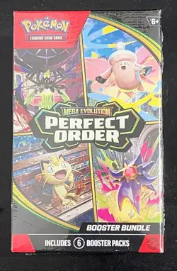 Pokemon TCG Mega Evolution—Perfect Order Booster Bundle 6 Packs - Image 1