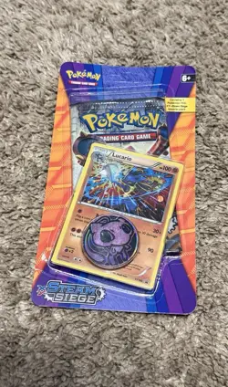 Pokemon 2016 XY Steam Siege Blister Pack Lucario Promo Factory Sealed - Image 1