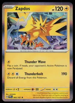 Zapdos 065/167 Rare Twilight Masquerade Pokemon Holo Near Mint - Image 1