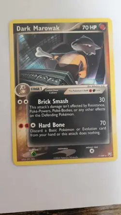 Pokemon TCG Dark Marowak Pokemon Promos 7 Regular Rare - NM - Image 1