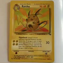 The Pokemon Company Raichu 29/62 Fossil Rare Unlimited Regular English 90HP - Image 1