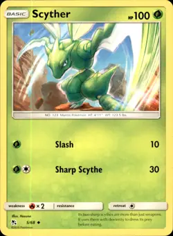 Scyther 5/68 - Pokemon Hidden Fates - LP - Image 1