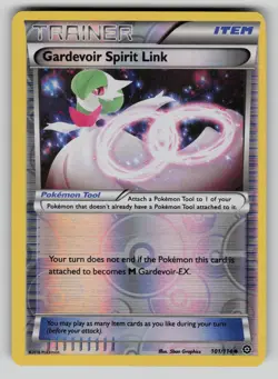 Gardevoir Spirit Link 101/114 Steam Siege Reverse Holo Pokemon NM - Image 1