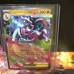 Mega Charizard X ex 013/094 Me02: Phantasmal Flames Holo Double Rare Pokemon - Image 1