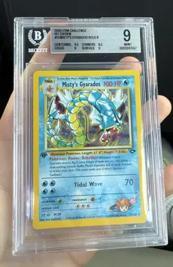 POKEMON GYM CHALLENGE 1ST EDITION MISTY'S GYARADOS #13 HOLO BGS 9 NICE!!!!!! - Image 1