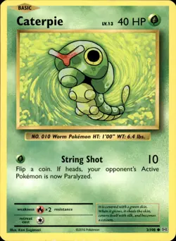 Caterpie 3/108 - Pokemon XY - Evolutions - LP - Image 1