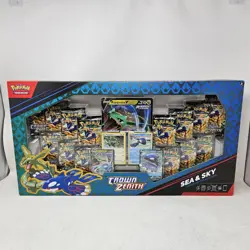 Pokemon Sea and Sky Collection Box - Sealed - 14 Crown Zenith Booster Packs - Image 1