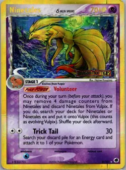 Ninetales 8/101 Rare Dragon Frontiers Pokemon Reverse Holo Heavily Played - Image 1