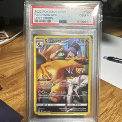 2022 POKEMON SWORD & SHIELD LOST ORIGIN #TG03 FA/CHARIZARD LOST ORIGIN PSA 10 - Image 1