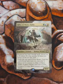 Magic the Gathering Riku of Many Paths Hand Painted Custom MTG Altered Art - Image 1