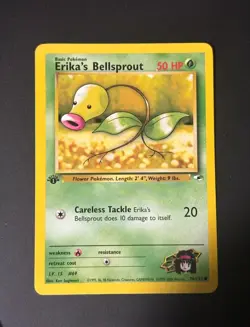 ERIKA'S BELLSPROUT 76/132 1ST EDITION COMMON GYM HEROES POKEMON NEAR MINT - Image 1