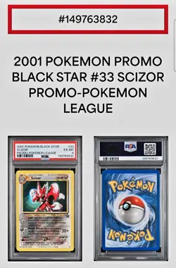 2001 SCIZOR Pokemon Promo Black Star League #33 PSA 6 EX-MT - Image 4