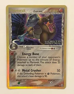 Pokemon TCG EX Delta Species Marowak 10/113 Reverse Holo Rare English 2005 - Image 1