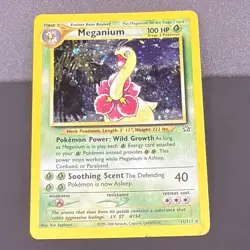 Meganium 11/111 Neo Genesis Holo Rare Stage 2 100 HP English 2000 WOTC - Image 1