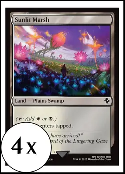 MTG - 4 x Sunlit Marsh - Playset 4x x4 - Final Fantasy Commander - Image 1