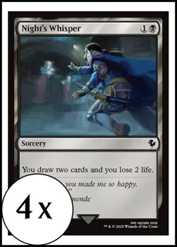 MTG - 4 x Night's Whisper - Playset 4x x4 - Final Fantasy Commander - Image 1
