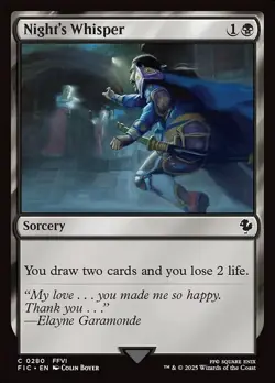 MTG - 4 x Night's Whisper - Playset 4x x4 - Final Fantasy Commander - Image 2