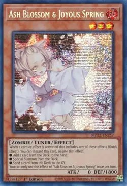 Ash Blossom & Joyous Spring MP22-EN257 2022 Yu-Gi-Oh 1st Edition NM - Image 1