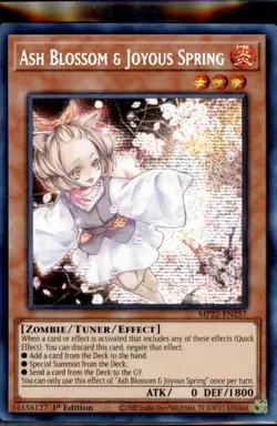 Ash Blossom & Joyous Spring MP22-EN257 2022 Yu-Gi-Oh 1st Edition NM - Image 2