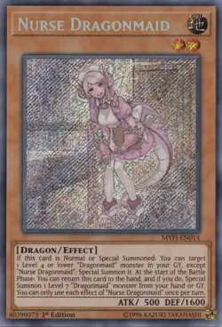 Nurse Dragonmaid MYFI-EN014 Secret Rare Mystic Fighters Yu-Gi-Oh 1st Edition NM - Image 1