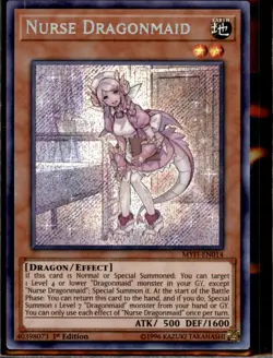 Nurse Dragonmaid MYFI-EN014 Secret Rare Mystic Fighters Yu-Gi-Oh 1st Edition NM - Image 2