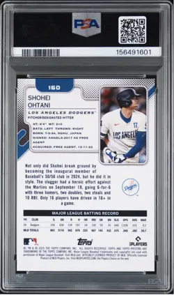 2025 Topps Pristine Shohei Ohtani #160 Pink Refractor /15 PSA 10 GEM MT LOW POP! - Image 4