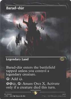 MTG Barad-dur (0340) (Borderless) Normal NM Universes Beyond: The Lord of the Ri - Image 1