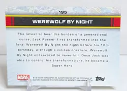 2026 Topps Chrome Marvel Werewolf By Night #195 Yellow Refractor /275 - Image 2