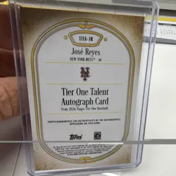 Topps Tier One 2026 Jose Reyes Mets Auto Tier One Talent T1TA-JR 17/99 - Image 2