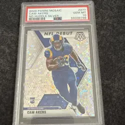 Panini 2020 Mosaic Cam Akers Los Angeles Rams NFL Debut No Huddle #277 PSA 10 - Image 1