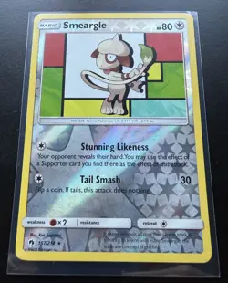 Smeargle Reverse Holo 157/214 Sun & Moon Lost Thunder LP/NM Pokemon Card - Image 1