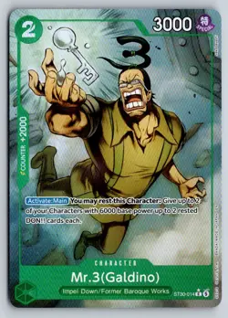 MR.3(GALDINO) (FULL ART) ST30-014 STARTER DECK EX: LUFFY & ACE ONE PIECE FOIL NM - Image 1