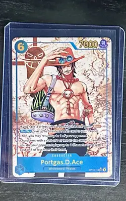 🔥🔥🔥One Piece Carrying on His Will Portgas D Ace Alt Art OP13-119 SEC - Image 2