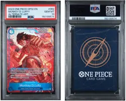 2023 ONE PIECE OP02 PARAMOUNT WAR ALTERNATE ART #062 MONKEY D. LUFFY PSA 10 - Image 1