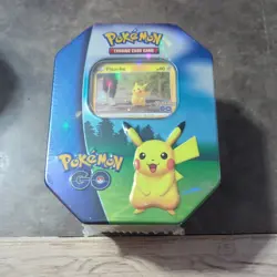 Pokemon TCG: Sword & Shield Pokemon GO Tin Pikachu New Sealed Promo Card - Image 1