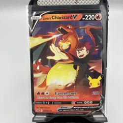 Pokemon Lance's Charizard v SWSH133 Holo Black Star Promo Card NM Condition - Image 1