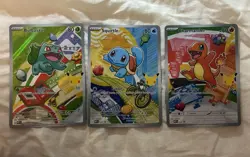Pokemon First Partner Collection Bulbasaur, Squirtle, and Charmander Promo Cards - Image 1